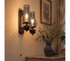 BRILAGI - LED sieninis šviestuvas COTTAGE 2xE14/40W/230V bukas/dūmų pilka