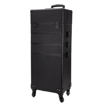 Keturių dalių kosmetinis lagaminas su ratukais 4in1 XXXL, BLACK MATT