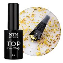 Topas nagams su folijos gabalėliais NTN TOP DROP FLAKES GOLDEN, 7g