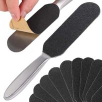 Plieninė pėdų dildė su keičiamais abrazyvais