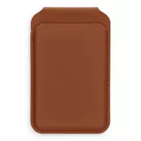 Satechi Leather wallet with stand, compatible with MagSafe. Vegan Leather Wallet Stand, brown