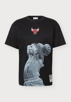 Mitchell & Ness Marškinėliai 'NBA PLAYER BULLS - ROSE' pilka / raudona / juoda / balta