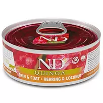 F02154 FARMINA N&D QUINOA - CAT Wet Herring&Coconut ADULT 80 g (pak.24)