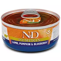 F02109 FARMINA N&D PUMPKIN - CAT Wet Lamb Pumpkin&Blueberry ADULT 70 g (pak.24)