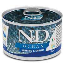 F02215 FARMINA N&D OCEAN - DOG Wet Herring&Shrimp ADULT MINI 140 g (pak.6)