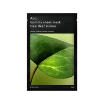 Abib Gummy Sheet Mask Heartleaf Sticker lakštinė veido kaukė, 1 vnt.