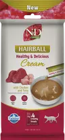 F08958 FARMINA N&D QUINOA CAT HAIRBALL - CREAM with Chicken&Tuna 4x15g (pak15)