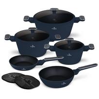 Berlinger Haus BH-8381 Deep Sea puodų ir keptuvių rinkinys 10 dalių, mėlyna