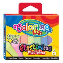 Tamsoje šviečiantis plastilinas Colorino, 6 vnt