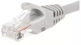 NETRACK BZPAT0P56 tinklo kabelis RJ45 su apsauginiu dangteliu Cat 6 UTP 0,5 m pilkas