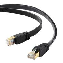 EDIMAX CAT8 U-FTP AWG26 plikas varis Flat Patch laidas 5M Juodas