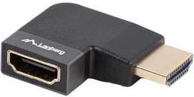 ADAPTER HDMI(M)->HDMI(F) 8K KAMPINIS PRAWO ALUMINIUM Sidabrinis LANBERG