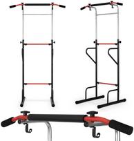 Laisvai pastatomas prisitraukimų strypas treniruotėms namuose, reguliuojamo aukščio, plieno rėmas, treniruočių strypas, fitneso įranga