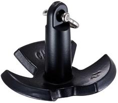 Upės inkaras valtims, 5.4kg ketaus inkaras, juodas vinilu dengtas inkaras, valties inkaras upėms ir ežerams, grybo formos inkaras, valties inkaras baidarėms