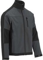 Softshell striukė vyrams, XXL dydžio, atspari vandeniui, tamsiai pilka ir juoda, kvėpuojanti darbo striukė