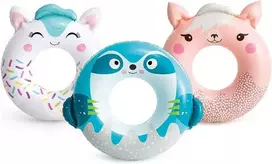 Pripučiamasis ratas INTEX ANIMAL TUBE. įv. spalvų. DIA 84 cm