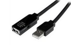 Kabelis StarTech Active Extension Cable USB2AAEXT15M USB2AAEXT15M USB A male, USB A female, 15 m, juoda sp.