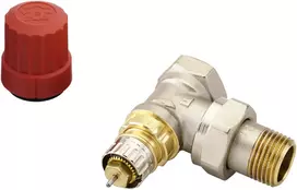 Ventilis Danfoss, kampinis/termostatinis, šildymo sistemoms, 1/2 colio - išorinis sriegis, 1/2 colio - vidinis sriegis