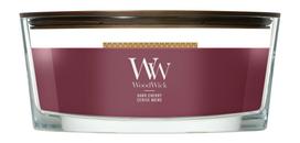 Žvakė, aromatinė WoodWick Ellipse dark cherry, 40 - 65 h, 453 g, tamsiai raudona sp.