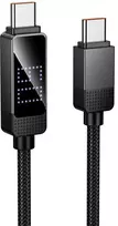 USB C į USB C laidas Hoco 3A 60 W su Dpot Matrix LCD 1 m U154 juodas