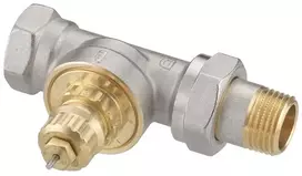Ventilis Danfoss, tiesus/termostatinis, 1/2 colio - išorinis sriegis, 1/2 colio - vidinis sriegis