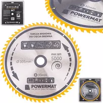 Powermat Deimantinė diskinė plokštė medienai 305x30 60z TDD-305x30x60Z