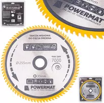 Powermat Disko pjūklas medienai 255x30 80Z TDD-255x30x80Z