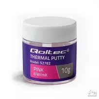 Qoltec Aukšto laidumo pasta | Terminė masė Thermal Putty 8 W/m-K | 10g | Rožinė