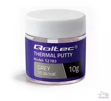 Qoltec Aukšto laidumo pasta | Terminė masė Thermal Putty 10 W/m-K | 10 g | Pilka