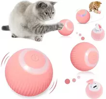 Interaktyvus kamuoliukas katėms Smart Cat Ball, rožinis Halpix