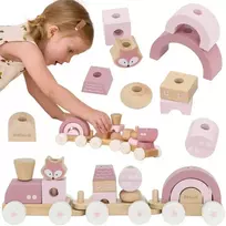 Viga Toys Traukinukas VIGA, su virvele
