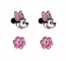 Disney Minnie Mouse mergaičių auskarų rinkinys SF00663SRWL.CS (2 poros auskarų)