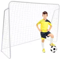 Futbolo vartai 2.13x1.52 m, balti, vaikams, sodui, kiemo futbolo vartai, mini futbolo vartai