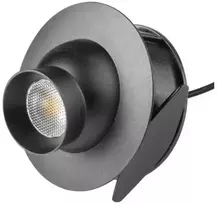 LED Point Luminaire adjustable, 12V DC, 1.2W, 1x3030 LED, 3000K, juodas, 1.5m cable