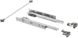Undermount drawer slide P2O PRO L = 300, 3D adjustment, opening synchronization, 18 mm pla
