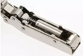 GTV SILENTO PRO overlay hinge, alu frame, soft-close, non-pro, 3D, juodas