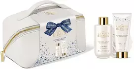 Grace Cole Luxury Bathing kūno priežiūros rinkinys (Bergamotas, Imbieras ir Citrinžolė) – dovanų rinkinys maišelyje (3 vnt.)
