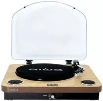 Aiwa Patefonas 2x5W RMS su Bluetooth / USB / SD / FM radiju, medžio spalvos