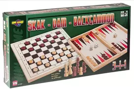 Vini Games Vini Game - 3-in-1 Chess, Checkers & Backgammon (31197)