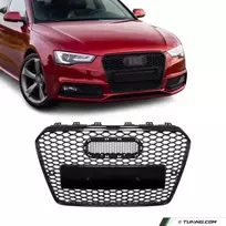 RS išvaizdos Priekinės Grotelės skirtos Audi A5 / S5 B8.5 (11-16), juodos blizgios