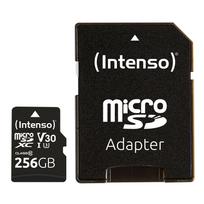 Atminties kortelė Intenso microSDXC 256GB UHS-I U3 V30 Professional su SD adapteriu