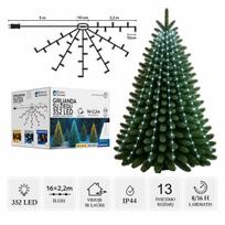 LED girlianda su žiedu, 16 × 2,2 m, 352 LED, šaltai balta