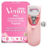 Rinkinys moterims XMAS26 Gillette Venus Pro ComfortGlide Tropical: skustuvas+ galvutė+dėklas