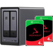 Ugreen DXP2800 + 2x 4TB Seagate IronWolf HDD Bundle, NAS UGRSEA-XP1