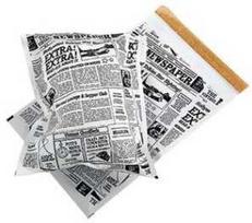 Multi Old News maišelis 45x28,5 cm su lipnia juosta, popierius/PE, 500 vnt./kartoninėje dėžėje