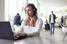Ausinės Lenovo Epos ADAPT 361 „Bluetooth“ laisvų rankų įranga – USB-C – su USB adapteriu – rūšiavimas – optimizuota „MS Teams“, „Google Meet m.fl.“
