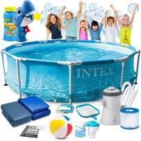 Intex 28208 305x76 cm 16in1 lauko baseinas su rėmu + dovanų burbulų pūtimo mašinėlė