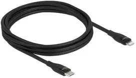 DeLOCK duomenų ir įkrovimo kabelis USB Type-C į Lightning, skirtas iPhone, iPad ir iPod, juodas, 2 m, MFi, Juoda, USB C, Lightning, 2 m, Vyr., Vyr.