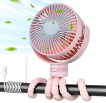 Momcozy nešiojamas vežimėlio ventiliatorius, rožinis