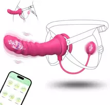 Vibruojantis strap-on dildo Airi, spalva: rožinė